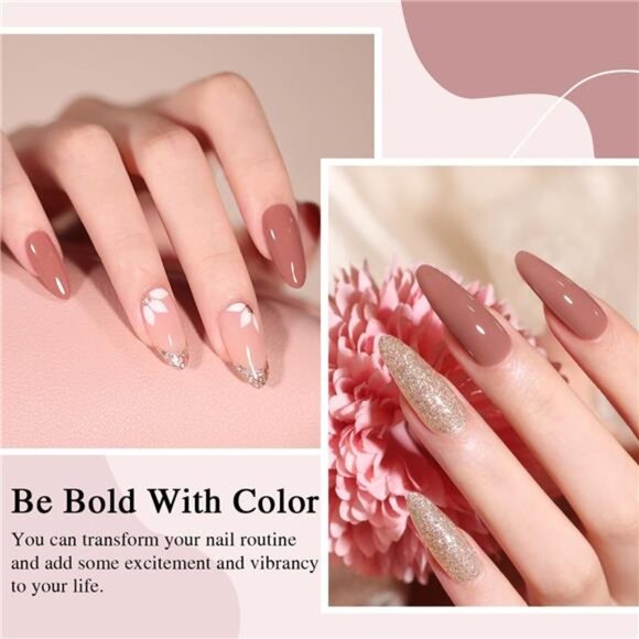 Nude Gel Polish 10 Pcs All Seasons Skin Tones Gel Nail Polish Nude Pink Neutral - Picture 3 of 7
